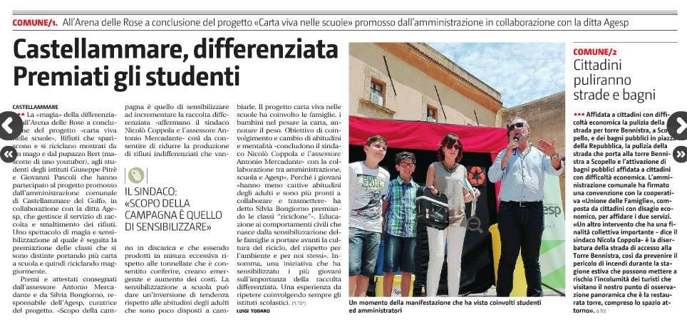 Castellammare, premiati gli studenti